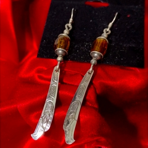 Sterling Silver Dangling Earrings - Picture 5 of 5